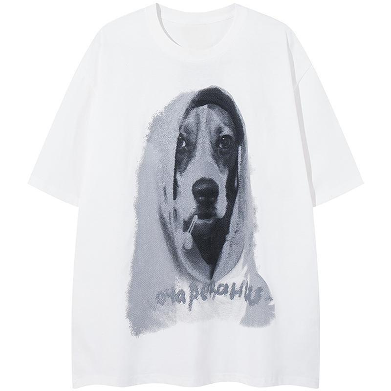 Men's and Women's Cotton T-shirt Tee Casuai Short Sleeve Crewneck Top Fashion Streetwear Autumn Shirt  Dog Graphic T Shirts