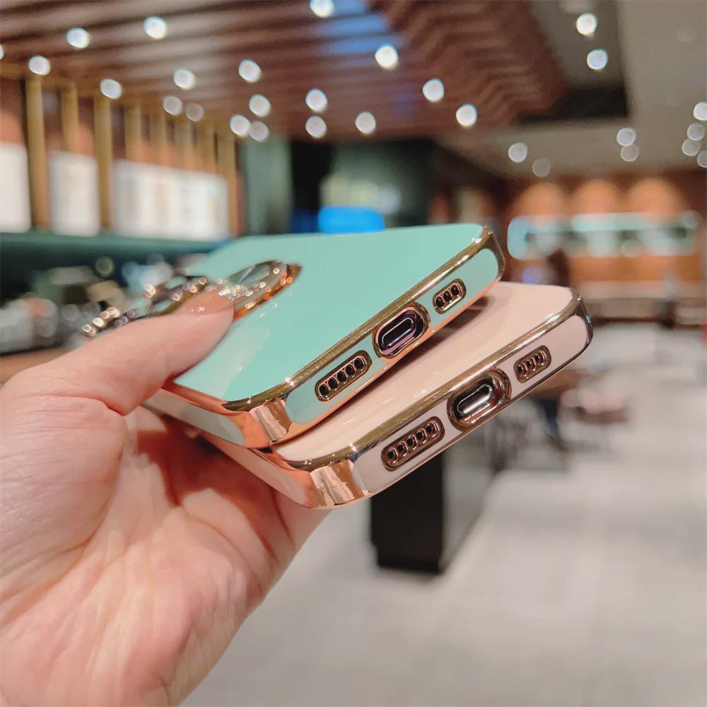 Magnetic Ring Bracket Electroplated Case for iPhone 11/12/13 Pro/14/15/XR/XS Max 