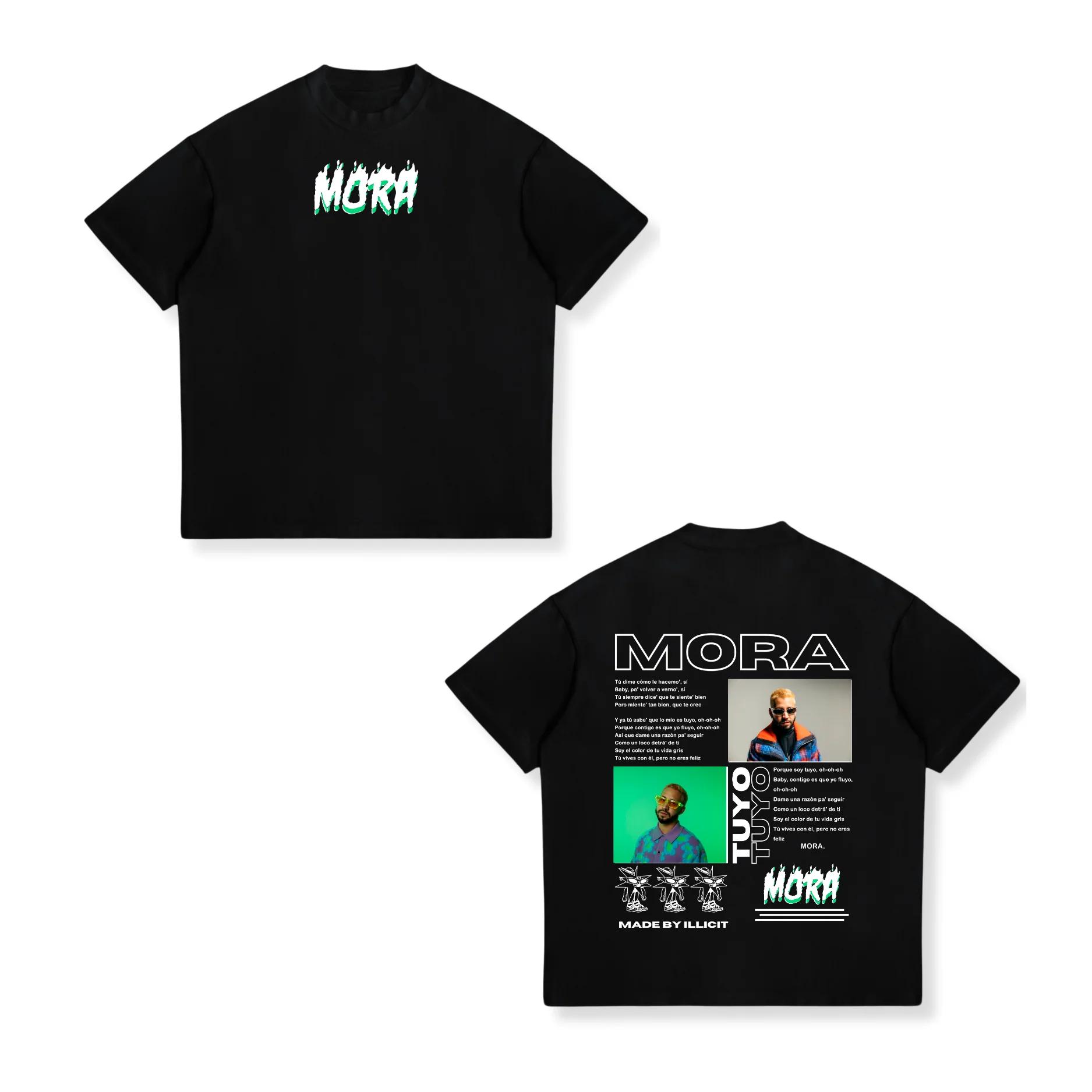 

Rapper MORA Album Tour 2025 Merch Tee Shirt Unisexs Women Harajuku Fashion Vintage Tshirt Summer Casual Cotton Oversized T Shirts S