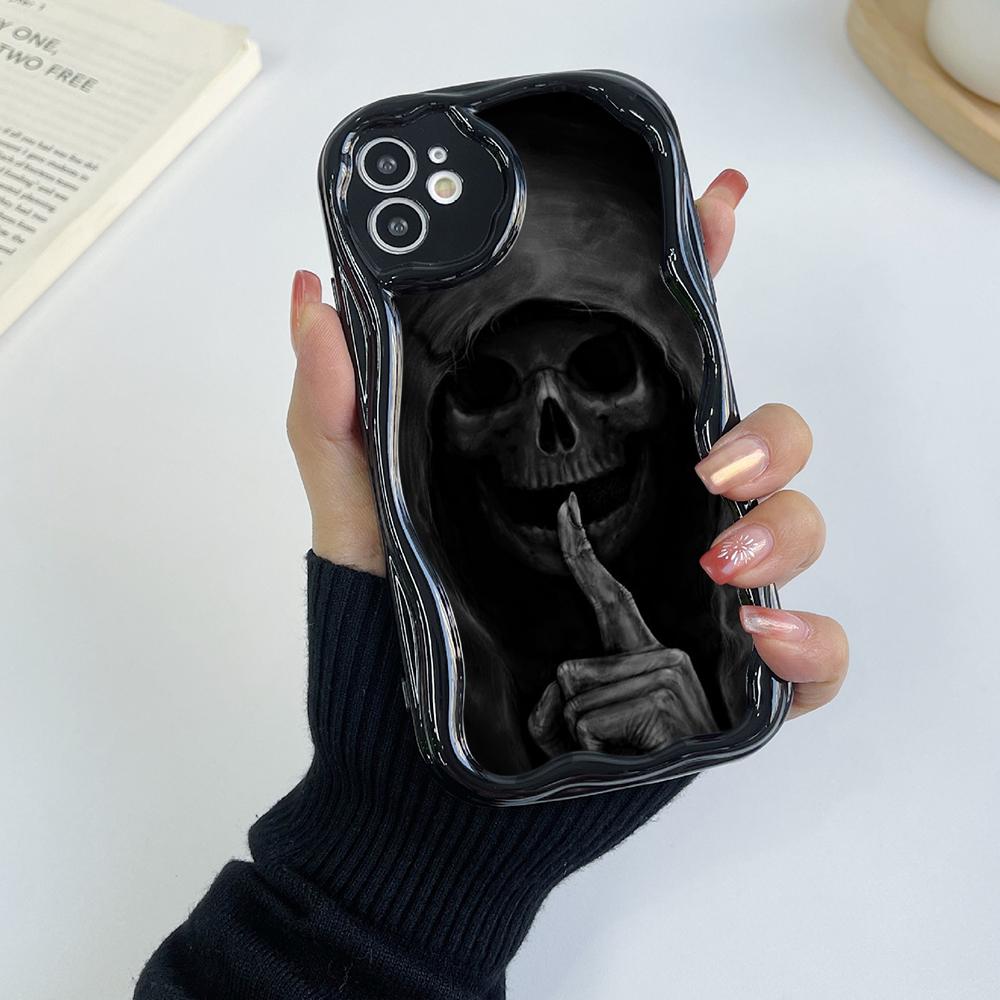 LZ13 Death Prayer Grim Reaper Skull Clear Soft Wave Phone Cases for iPhone 15 13 Pro Max 12 mini 14 8 Plus XS Max XR 6 Protection Back Cover