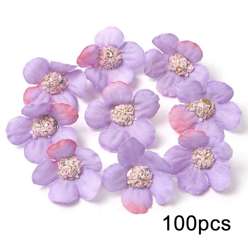 Purple Artificial Flowers Heads Silk Fake Flowers For Home Decor Party Wedding Decoration DIY Valentine's Day Gifts Accessories
