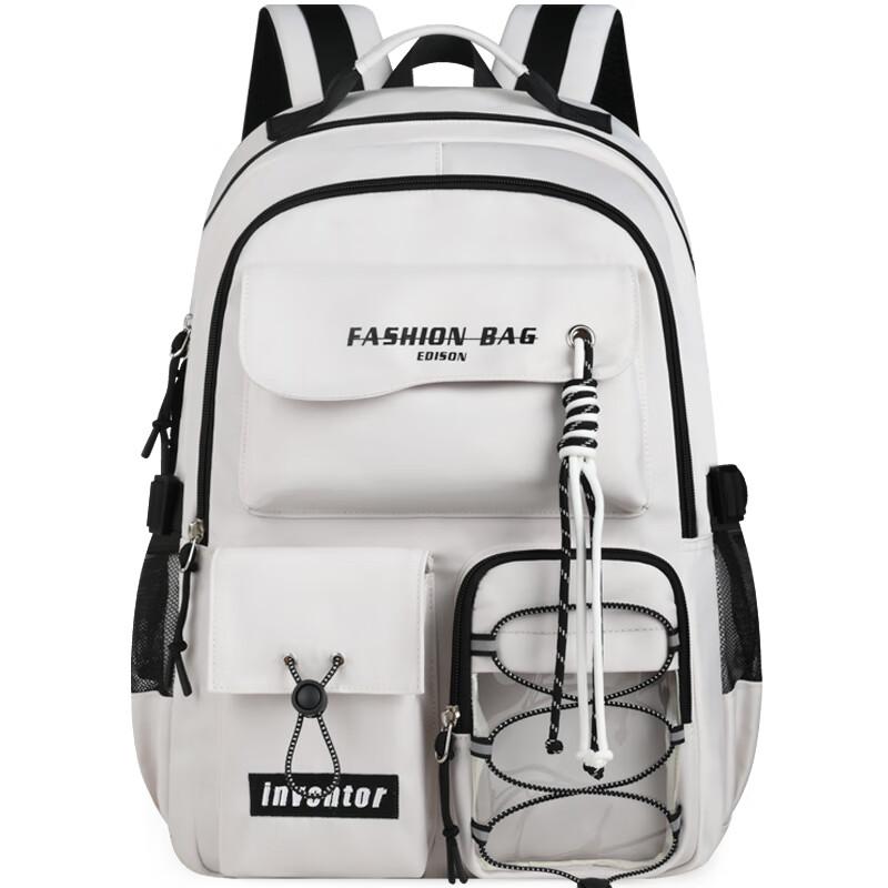 Edison Inventor Large Capacity Water-Resistant Backpack for High School, Middle School, and College