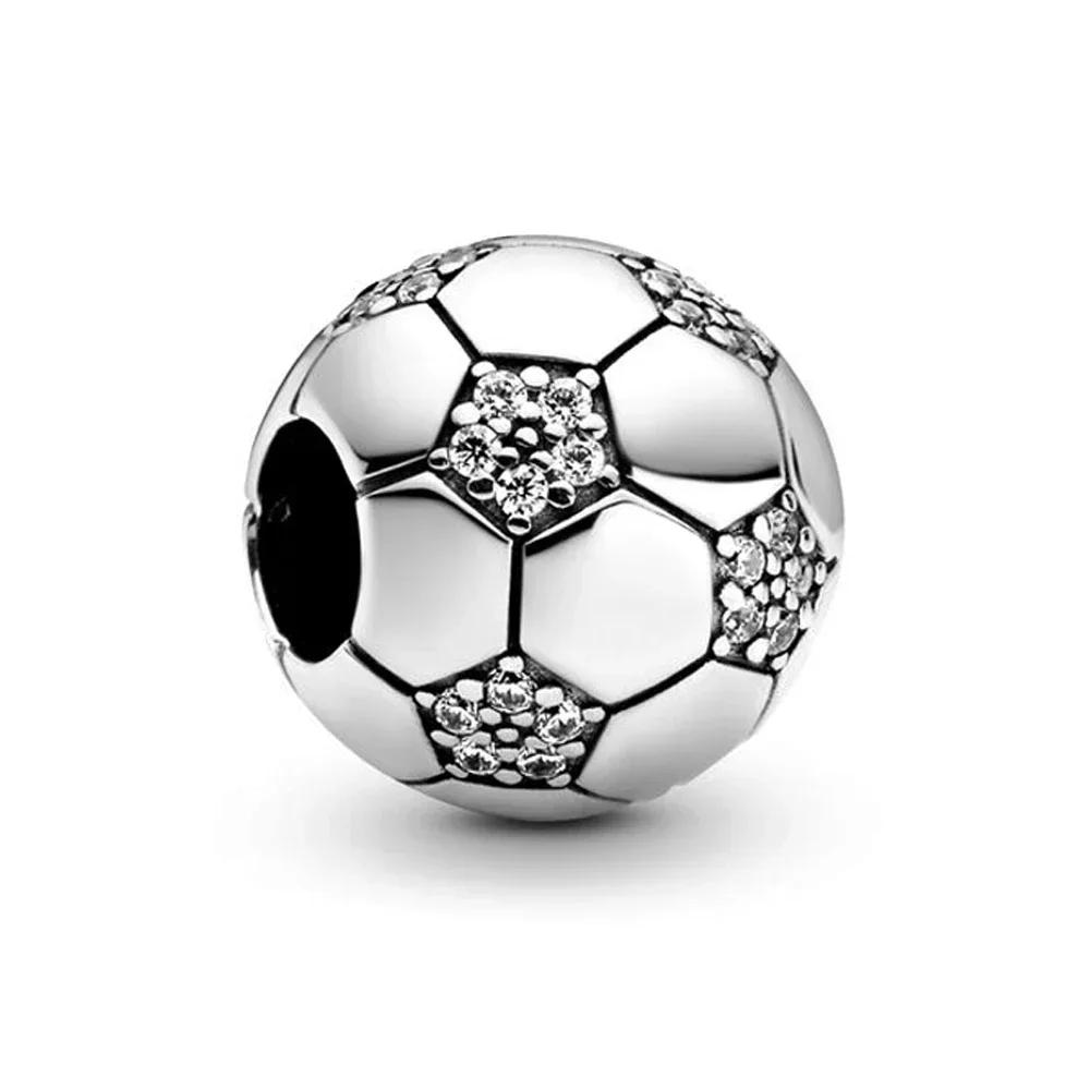 New Sports Series Football Boxing Gloves Charm Beads DIY Women Jewelry Gift Original Pan Bracelets Pendant