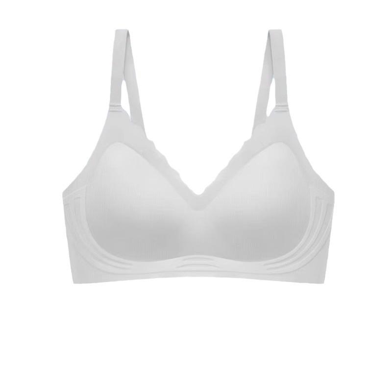 Summer ultra-thin cool seamless underwear women's no steel ring soft support collection breast anti-sagging beauty back gathering bra