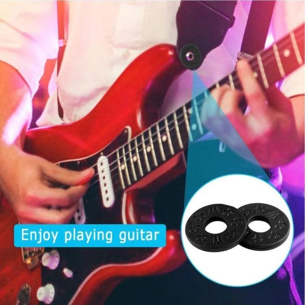 10Pcs Washer Rubber Guitar Strap Lock Blocks PE Guitar Strap Locking Protector  Locking Guitar Strap
