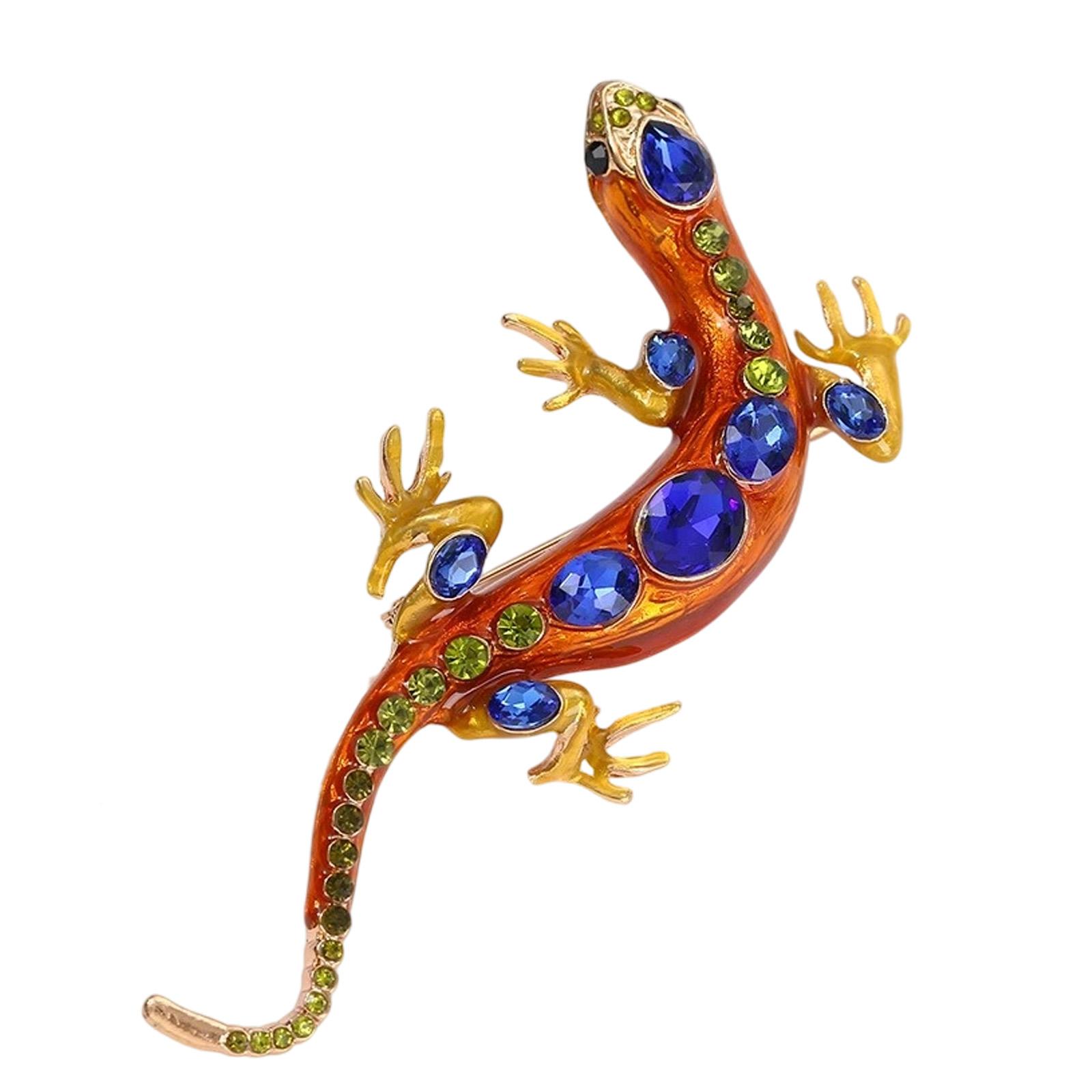 

Vintage Lizard Brooch Retro Reptile Pin For Men And Women Durable Alloy Jewelry Creative Animal Design For Casual Formal Outfits помаранчевий