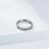 Ins Jewelry Titanium Steel Plated 18k Gold Emerald Square Diamond Ring Women's Fashion High Sense Light Luxury Temperament Tail Ring