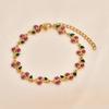 European and American stainless steel light luxury bracelet gradual change treasure cherry shape pink diamond jewelry