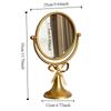 360° Rotatable Makeup Mirror Oval Desktop Stand Mirror Iron Art Bow Vanity Mirror  TableTop