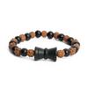 Karungali Rudraksha Damru Bracelet – 5 Mukhi Rudraksha for Protection, Peace & Focus, Unisex