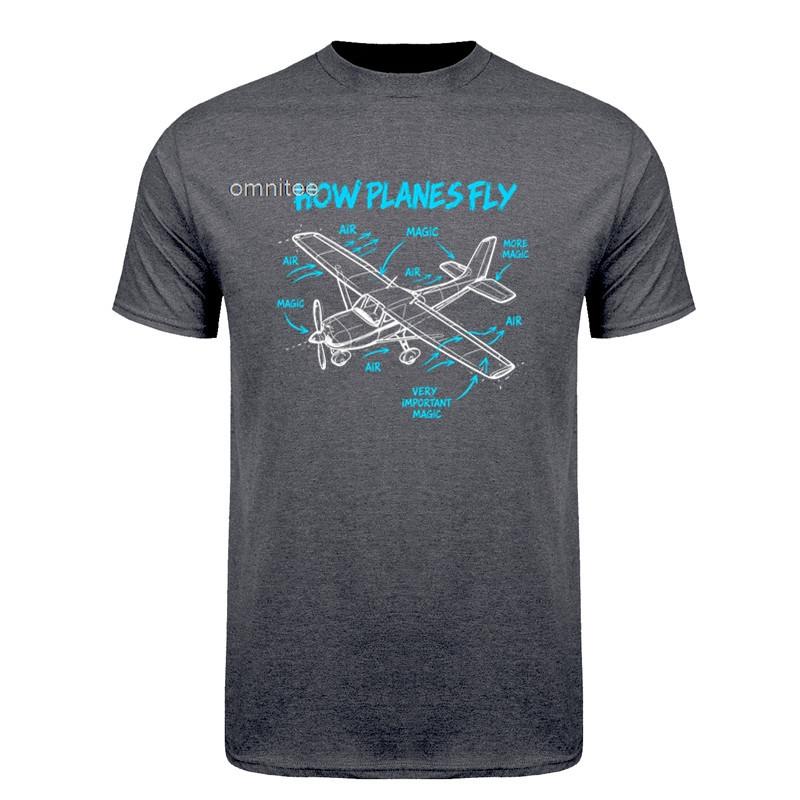 How Planes Fly How Planes Fly Aviation Pilot TShirt Pilot Airplane Engineer Short Sleeve Streetwear Tee HJ042