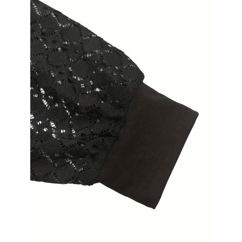 Long Sleeve Elegant Polyester Blouse With Ruffles, Round Neck, And Relaxed Fit, Suitable For All Seasons