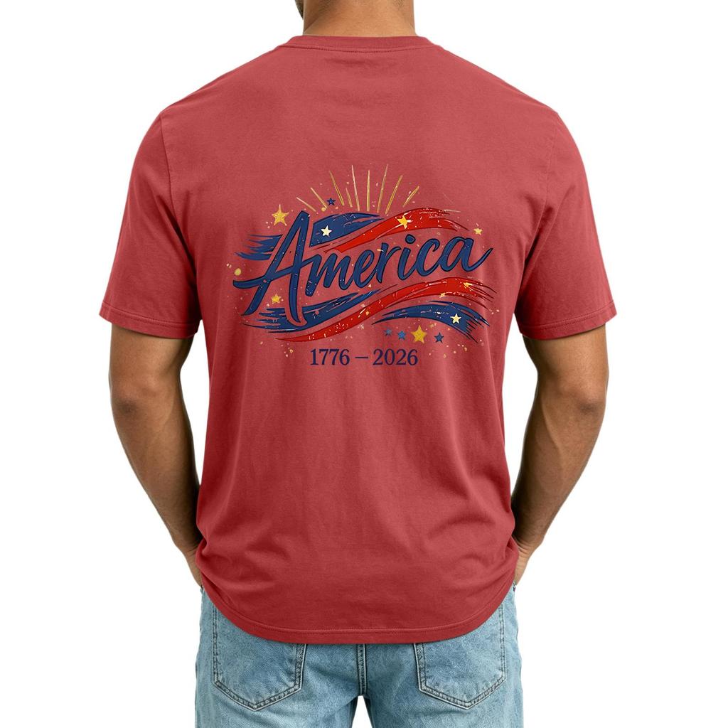 Men V Neck Short Sleeve T Shirt with Printed Pocket Relaxed Fit Lightweight Casual Top for Daily Wear