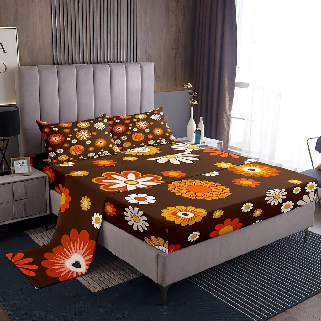 Bohemian Pattern Bed Hat Four-Piece Bedding Set Bedroom Dormitory Bedding Decoration