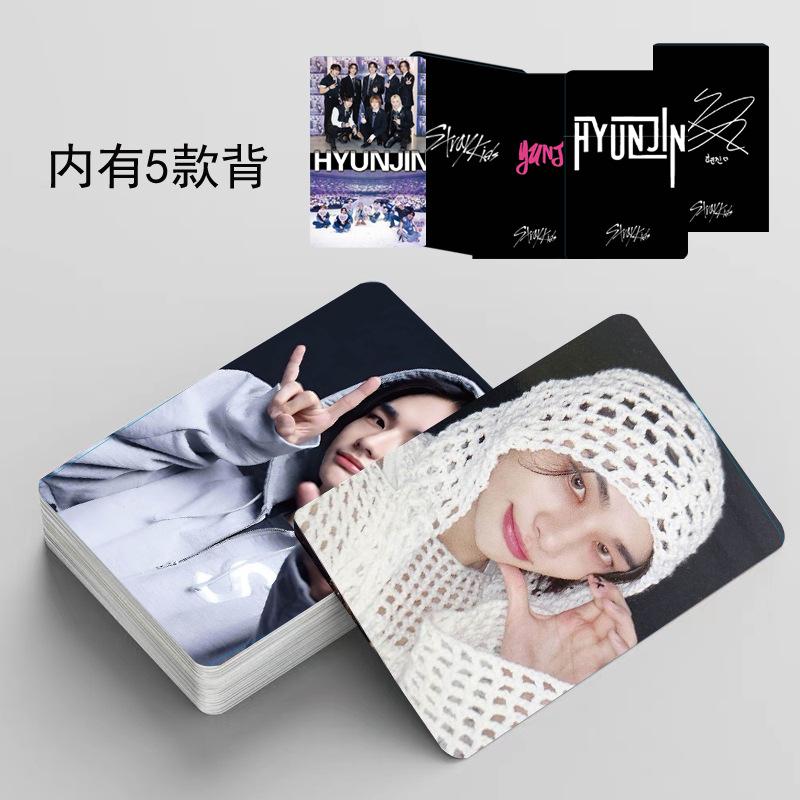 55Pcs K-Pop Lomo Cards Skzoo Hyunjin Latest Album 55 Small Cards Postcards Cards Boxed Small Cards For Kids Good Gift