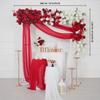 Uflower Luxury Artificial Rpse Flower Centerpiece Table Runner Floral Backdrop Wedding Decoration Home Garden Arrangement