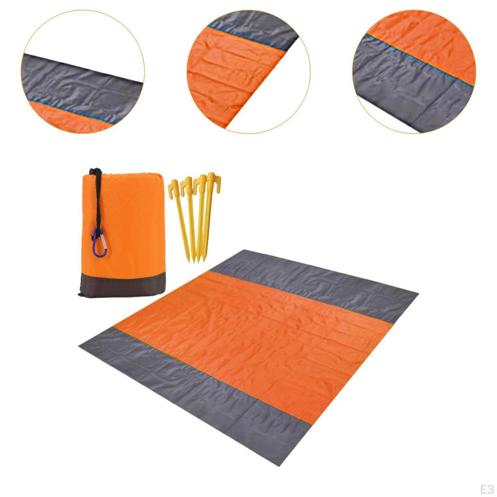 Beach Mat Camping Tarp Lightweight Comfortable Wear-resistant Multifunction Waterproof Blanket