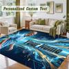 Crystal Velvet Square Rug Custom NameErling Haaland Pattern Non Slip Home Floor Decor Rug