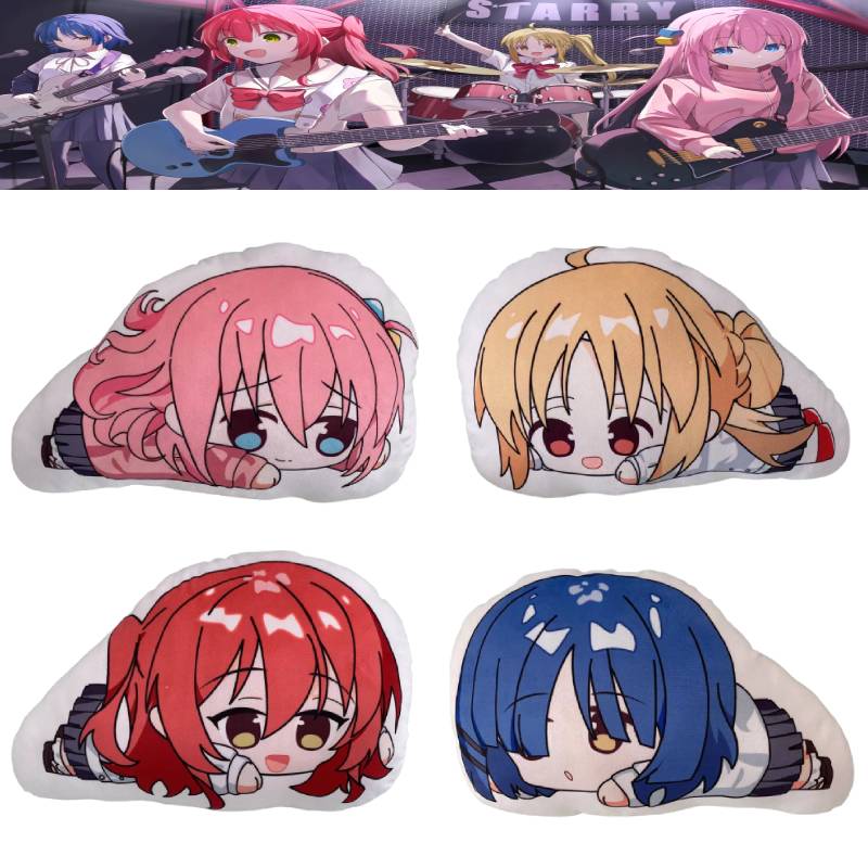 The Bocchi Rock Plush Anime Pillow Pendant Stuffed Doll Print Cushion Chain Key