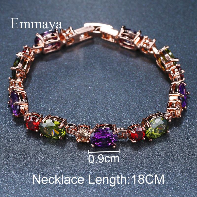 Fashion Colorful Zircon Bracelet Series for Women, Micro Paved Zircon Luxury Jewelry