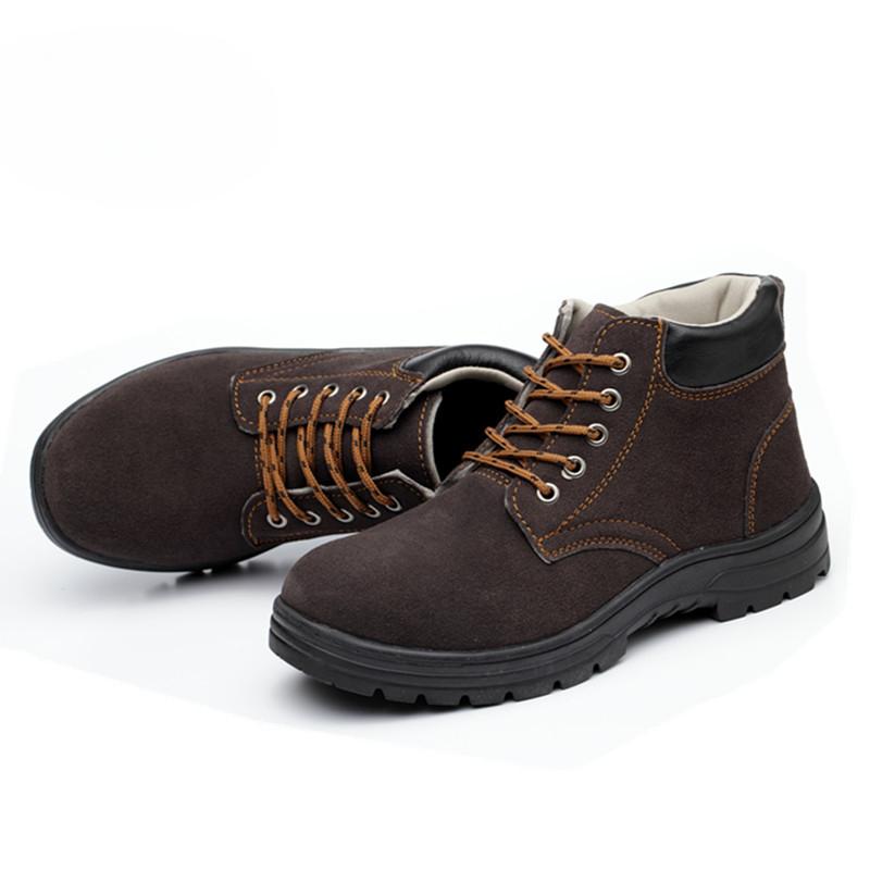 Arbeitsschutzschuhe In Der Mitte Des Oberteils Durchstichschäden Am Äußeren Fleece Rindsleder Anti-Quetsch
