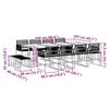 VidaXL 13 Pcs Garden Dining Set Black Wicker 3295055