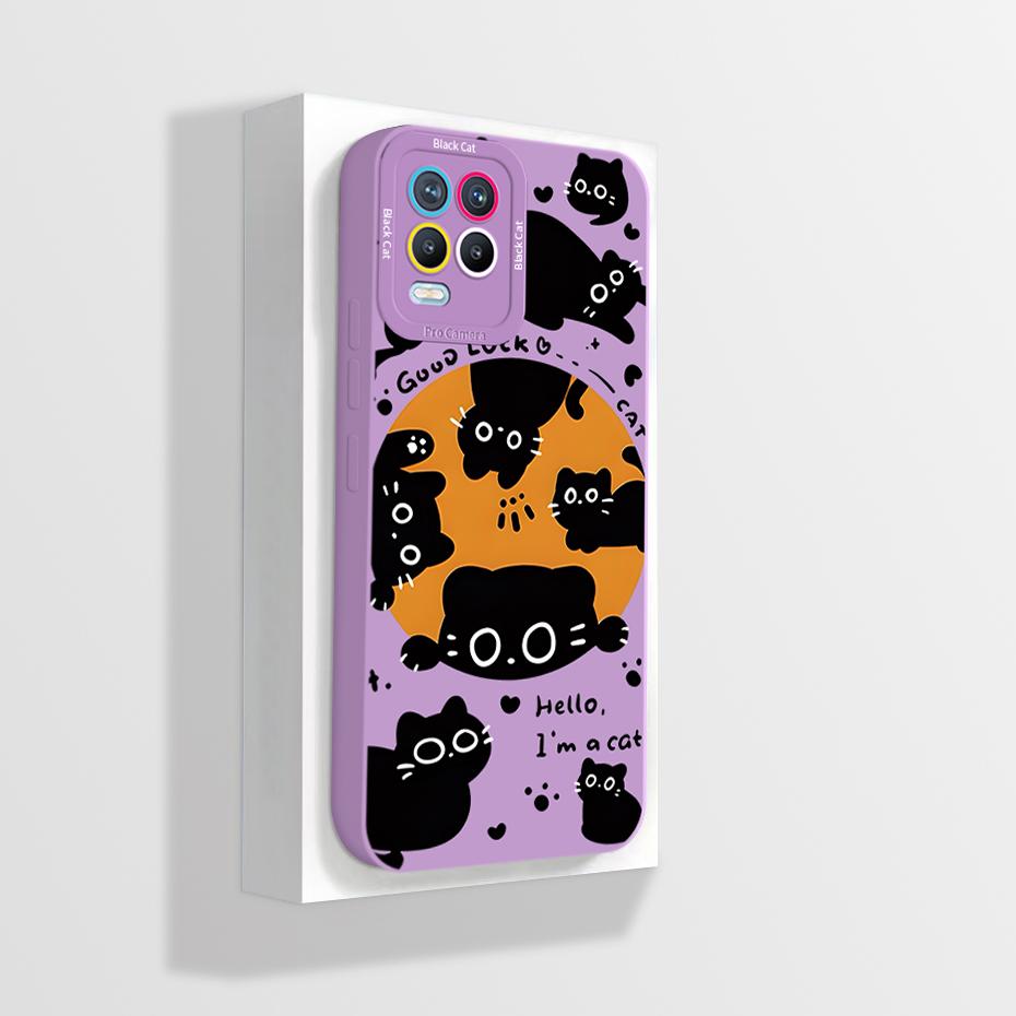 For Realme 8 Case Realme 8 5G Phone Case Realme 8i Case Realme 8 Pro 8s Aesthetic Cartoon Astronaut Square Shockproof Back Cover