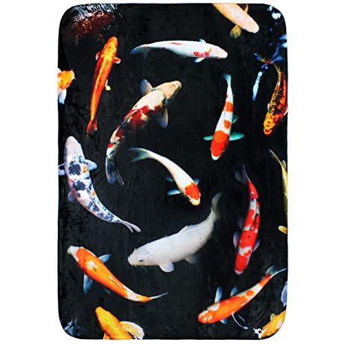Sea Fish Pattern Flannel Blanket Sheet Bedspread Decorative Blanket Sofa Blanket