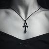 Vintage Retro Amulet Talisman Ankh Cross Pendant Necklace Women Egypt Egyptian Key Life Religious Chain Jewelry Gift Stainless Steel