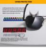 Men's Fashionable Square Polarized Sunglasses - Aluminum Magnesium, Spring Leg Metal, Perfect for Driving (Model 9821)
