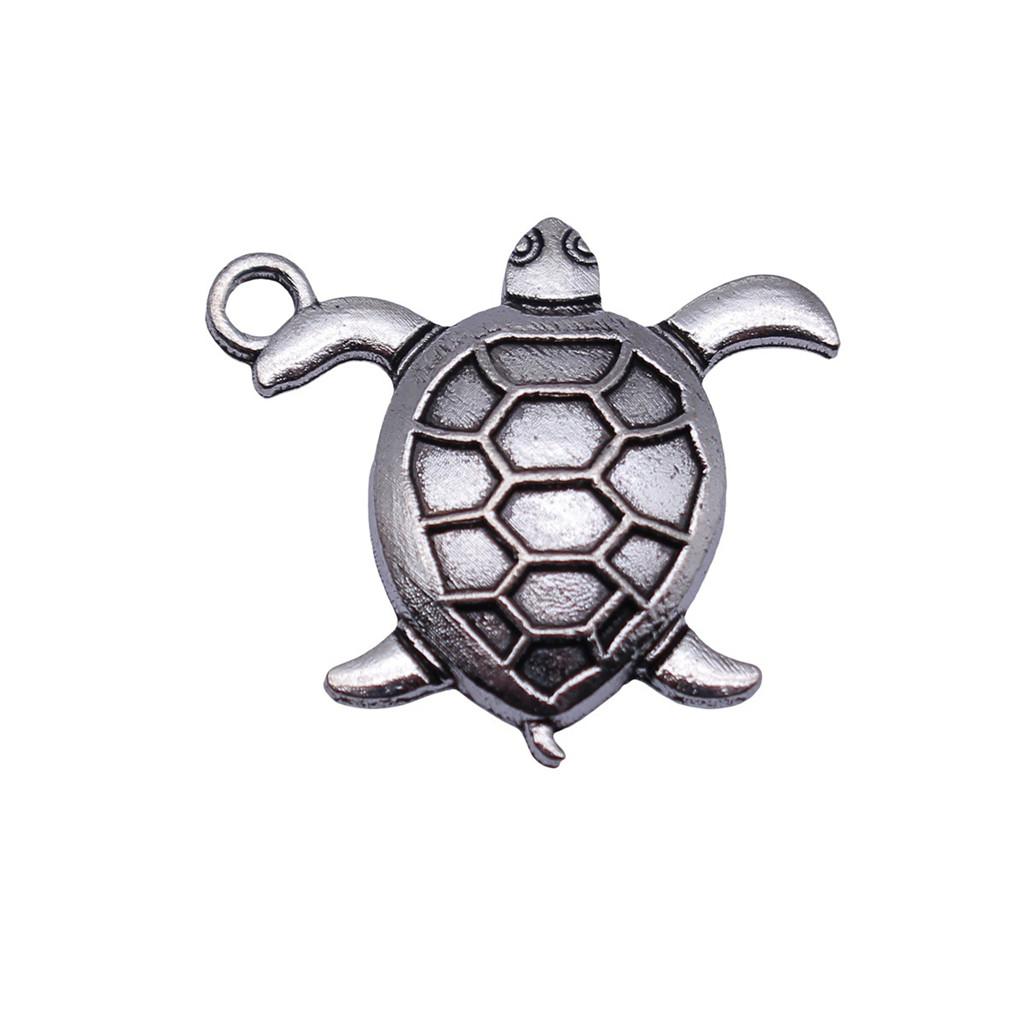 Turtle Charms Antique Bronze Silver Pendants For Animal Themed Jewelry Making
