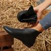 Shoes Female 2025 Plus Size Ankle Women's Boots Retro Modern Boots Women Sewing Pointed Toe Slip On Low Heel Outdoor Shoes Women