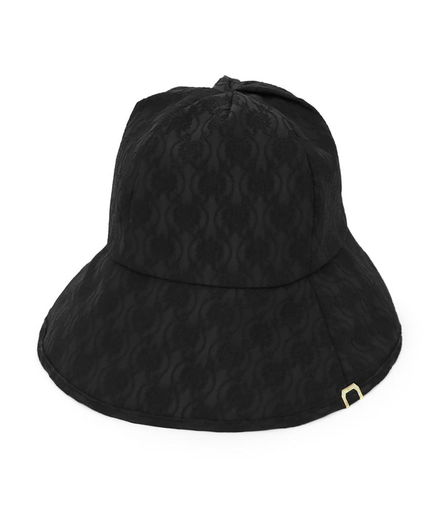 Eondeokeonteulolseutyudio Detachable Strap Bucket Hat Strap Bucket / Flower Pattern / Mono Black