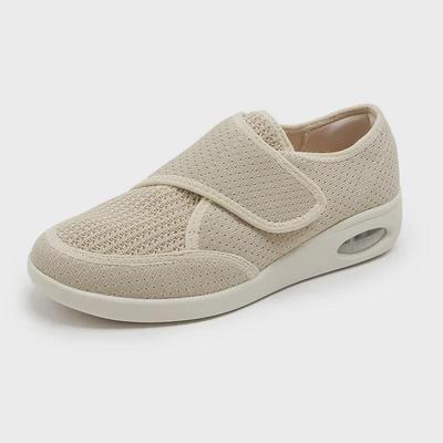 2023 Frühjahr/Sommer Atmungsaktive Mesh-Wanderschuhe mit Keilabsatz für Mütter, modisch und bequem, Größen bis 44