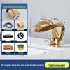 Copper Dual-Use Waterfall Faucet, Splash-Proof, Hot/Cold, Undermount Installation for Washbasins