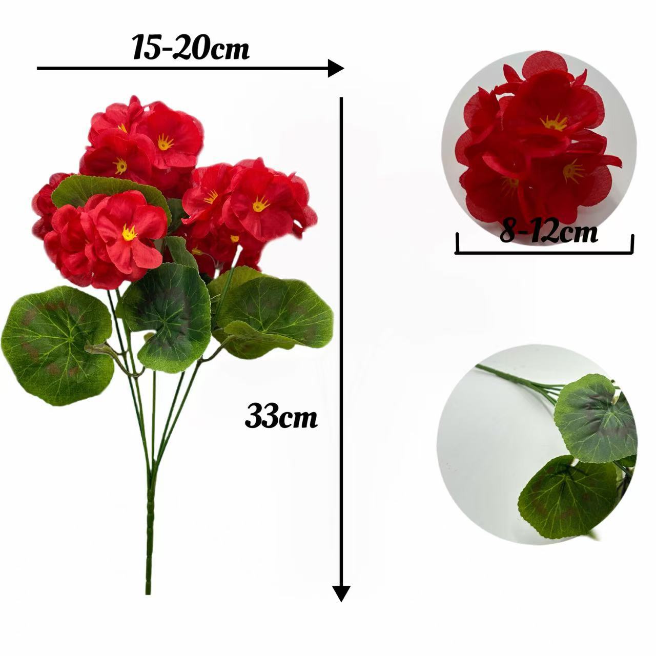 

Искусственные цветочные кустарники, пластиковые красные цветочные цветы, пучки шелковых растений, используются для домашнего сада, свадеб, внутреннего и наружного декора 1PCS красный