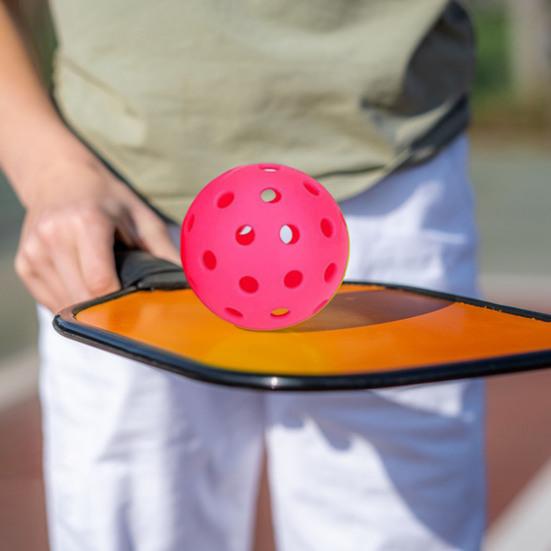 4Pcs 74MM 40-Holes Pickleball High Tournament Training PE Indoor Outdoor Bounce Visibility Pickleball Practice Ball