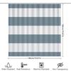 Modern Striped Shower Curtain Blue White Bath Decor for Home Bathroom Water-Resistant Fabric Easy Hanging Rod Set Included (Whit
