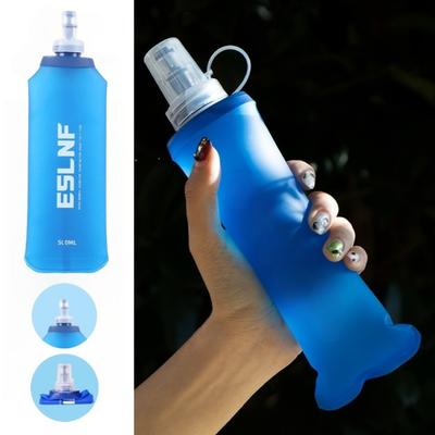 500ml Outdoor Sports Water Bottle Portable Foldable Compact Travel Design Outdoor Running Camping Hiking Cycling Accessories