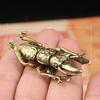 Bronze Antike Käfer Miniaturfigur Kleine Schreibtischdekorationen Vintage Kupfer Insekt Teehaustier Ornament Wohnaccessoires