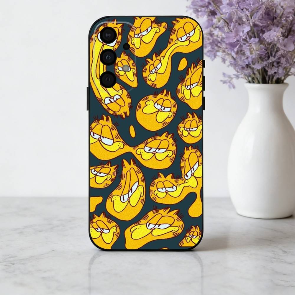 Animation Funny G-G-Garfields C-Cat-T Phone Case For Samsung Galaxy A73,A72,A71,A70,A53,A52,A51,Others Soft Black Shell