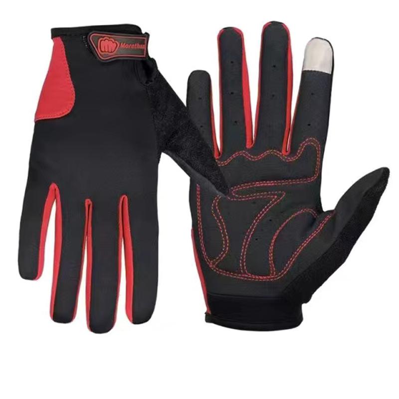 Winter Gloves Full Finger Wind Resistant Bicycle Gloves Foam Pad Touch Screen Bicycle Gloves Warm Bicycle Gloves Running Gloves S