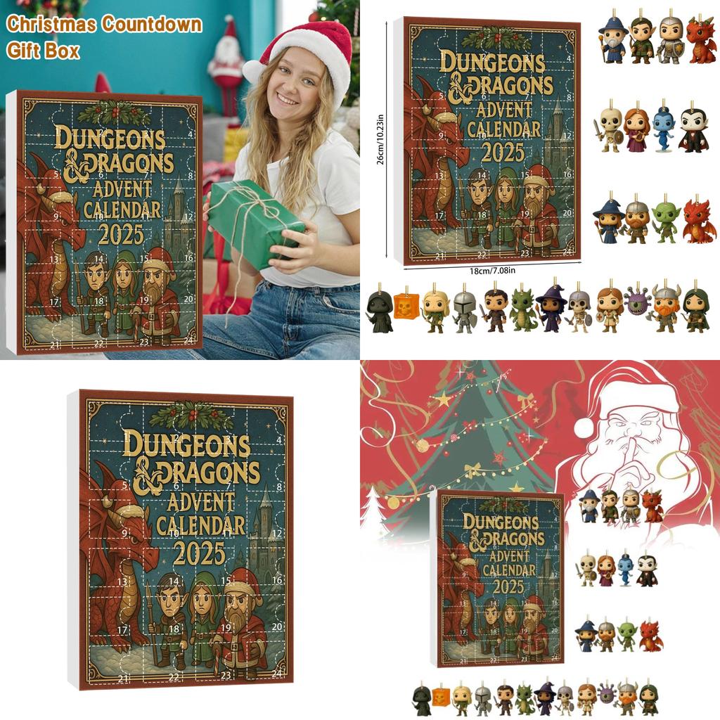 Dungeons Vánoční adventní kalendář s akrylovými figurkami jako sváteční dárek