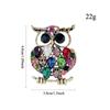 New Exquisite Retro Alloy Rhinestone Owl Brooch High-end Versatile Women's Clothing Corsage Jewelry Pin