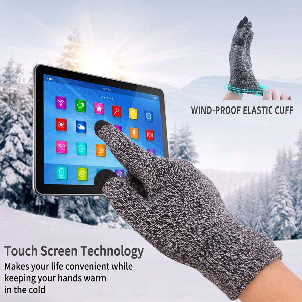 Outdoor Sport Sport Cycling Gloves Full Finger Mittens Knitted Wool Mitts Touch Screen Gloves