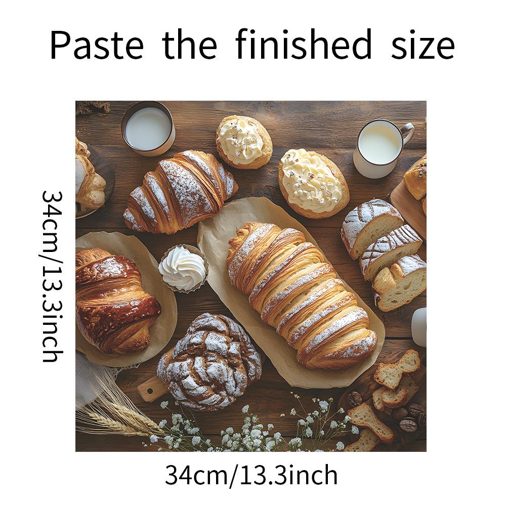 

Послеобеденный чай Хлеб Десерт Кухня Украшения Столовая Ландшафтный дизайн Наклейки Самоклеящиеся 34*34cm/fun-f324