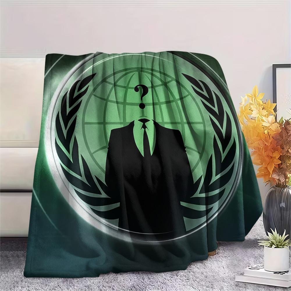Anonymous  Print Flannel Blanket, High quality Comfortable for All Seasons, Home Decor, Warmth and Comfort