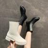 Fashion Women Nakle Boots Shoes 5cm Heel Round Toe Boots For Woman Fashion Zip Shoes Platform Non-slip Botas Mujer