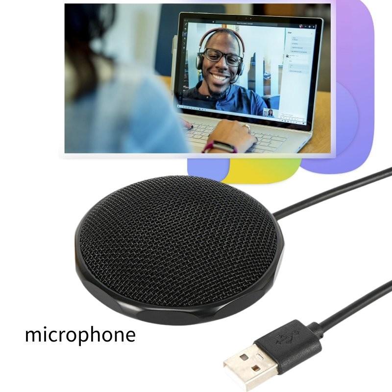 Usb Microphone 360 Degree Omnidirectional Design For Remote Office And Meetings