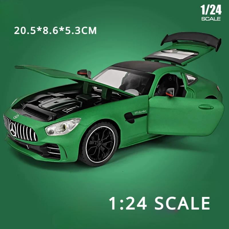 

Большой размер 1:18 масштаб Benz GT R Green Demon Super Car Модель литые игрушки транспортные средства дети мальчики подарок на день рождения украшение дома